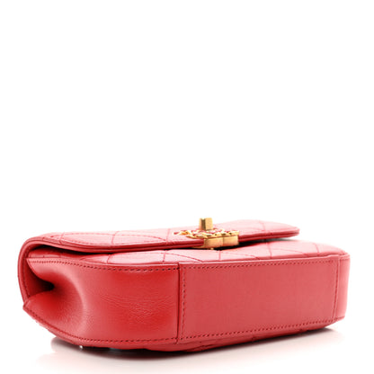 Chanel Lambskin Quilted Chain Infinity Waist Belt Bag Red 4 of 12