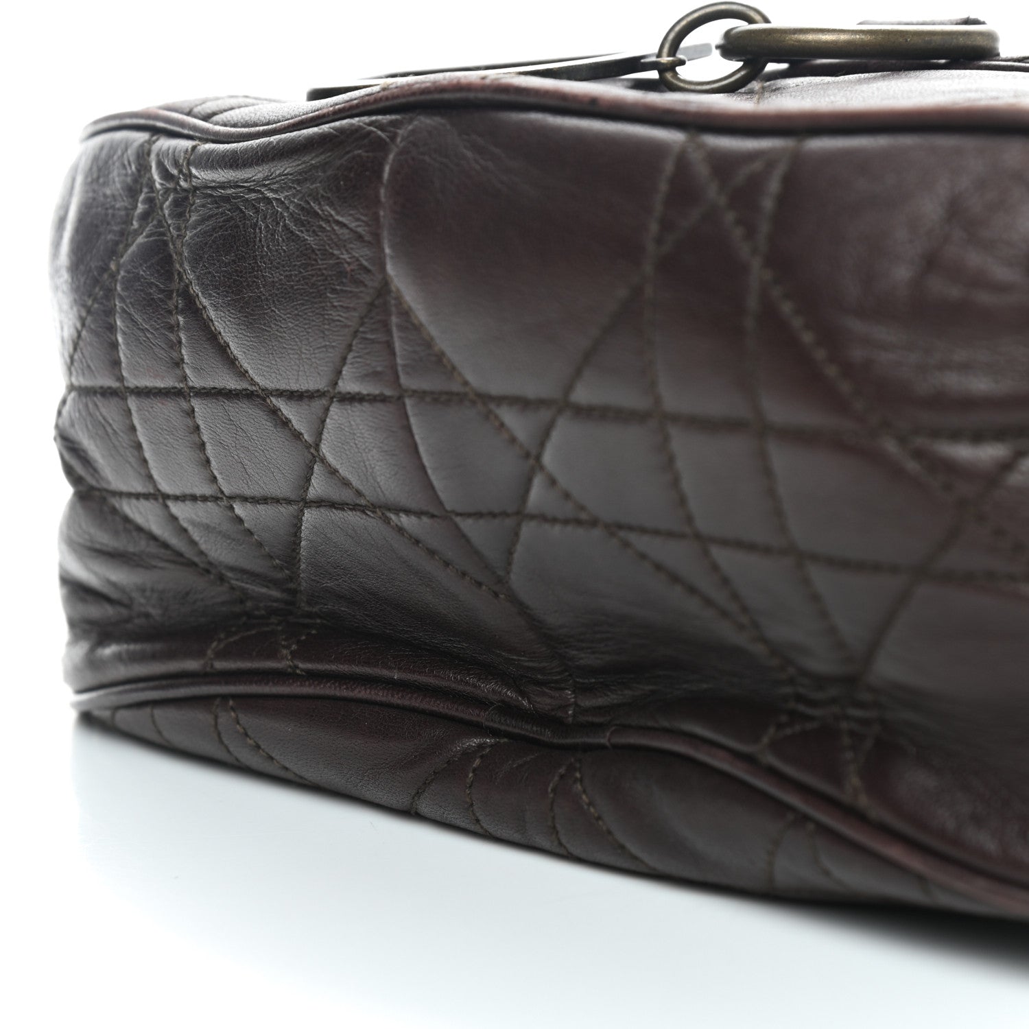 Christian Dior Lambskin Cannage Shoulder Bag Dark Brown 16 of 16