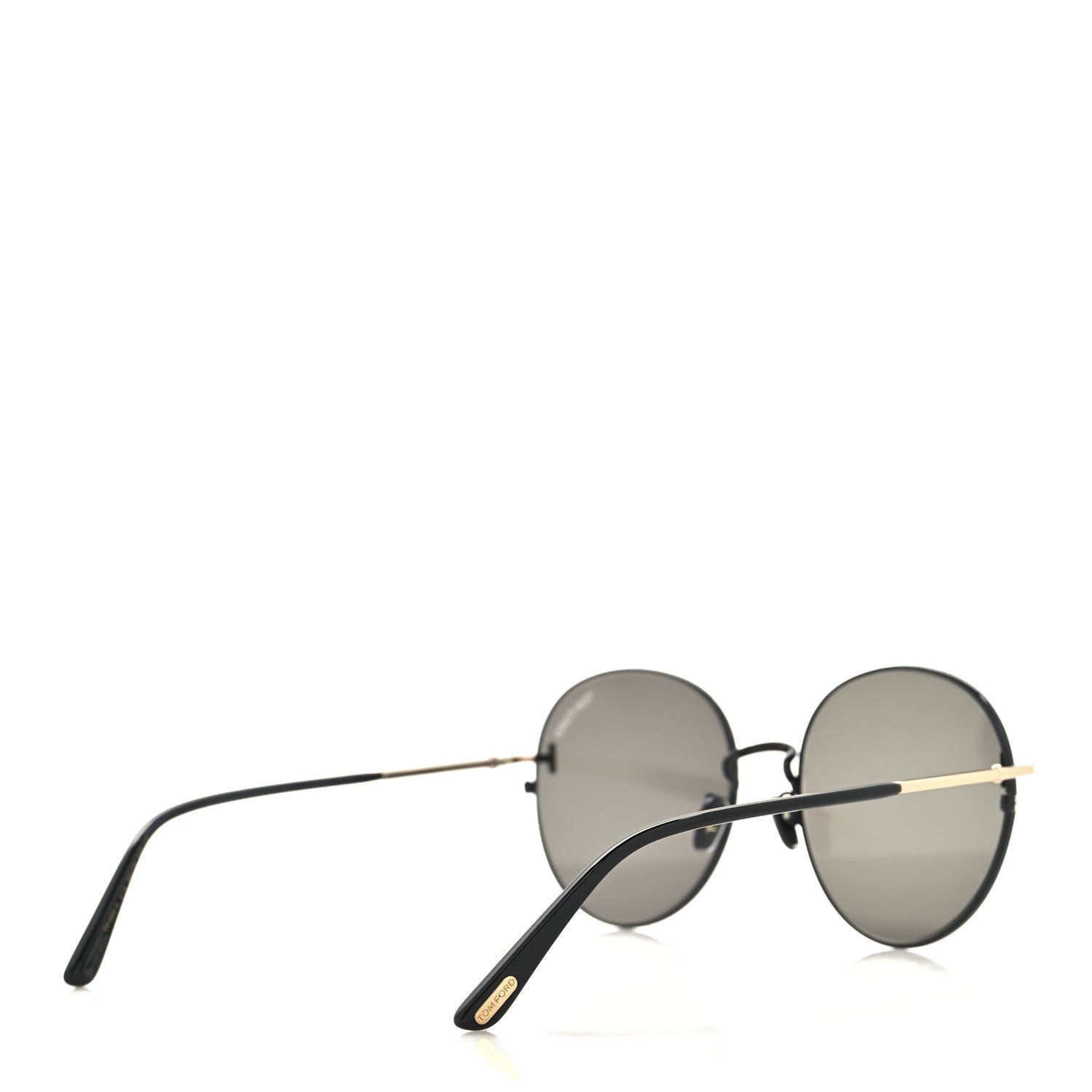 Tom Ford Metal Round Sunglasses TF966-K Black 4 of 7