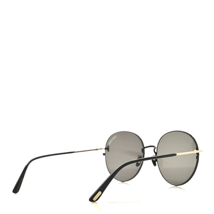 Tom Ford Metal Round Sunglasses TF966-K Black 4 of 7