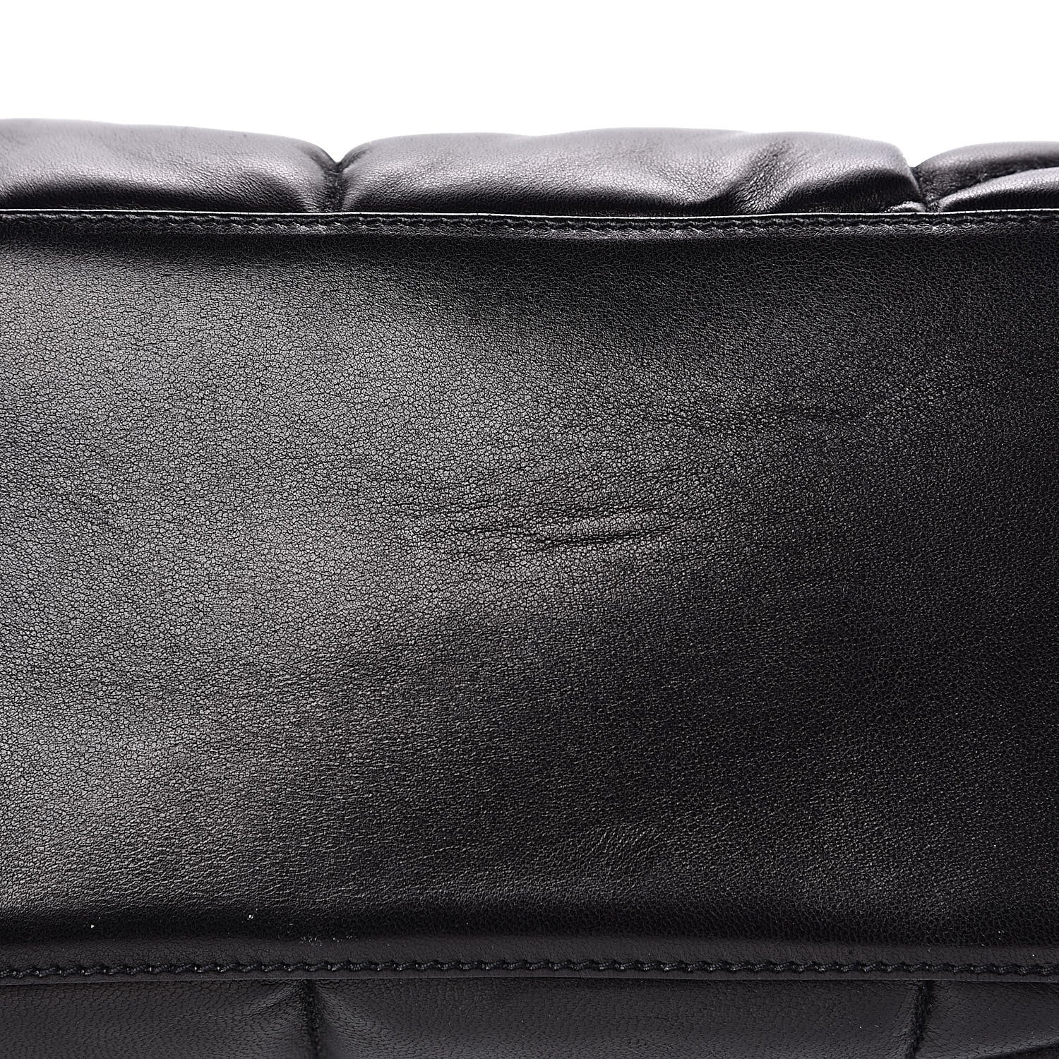 Saint Laurent Lambskin Quilted Medium Loulou Puffer Monogram Chain Satchel Black 11 of 14