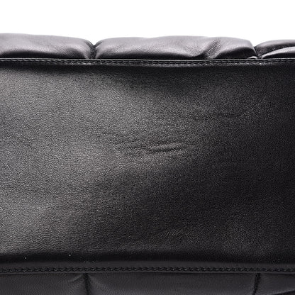 Saint Laurent Lambskin Quilted Medium Loulou Puffer Monogram Chain Satchel Black 11 of 14