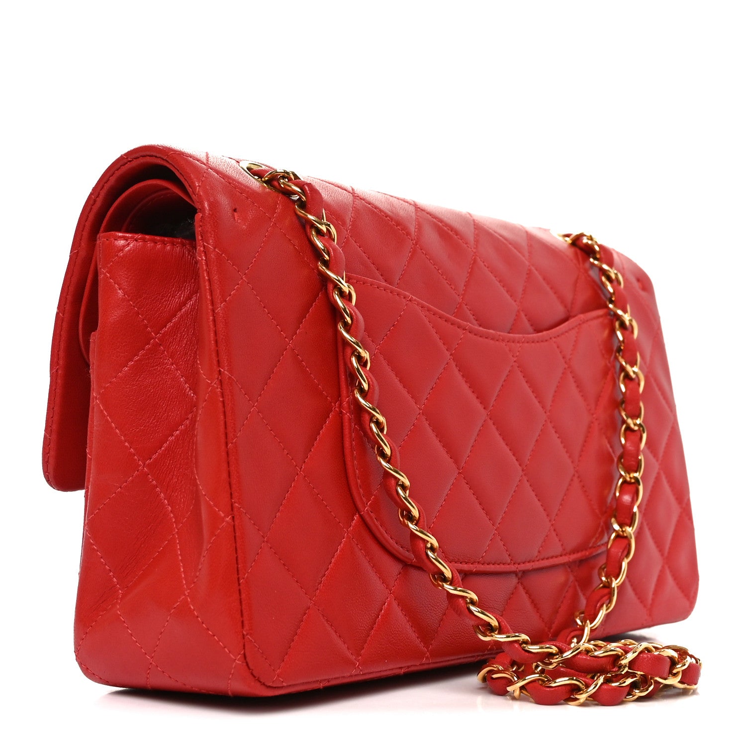 Chanel Lambskin Quilted Medium Double Flap Red 3 of 11