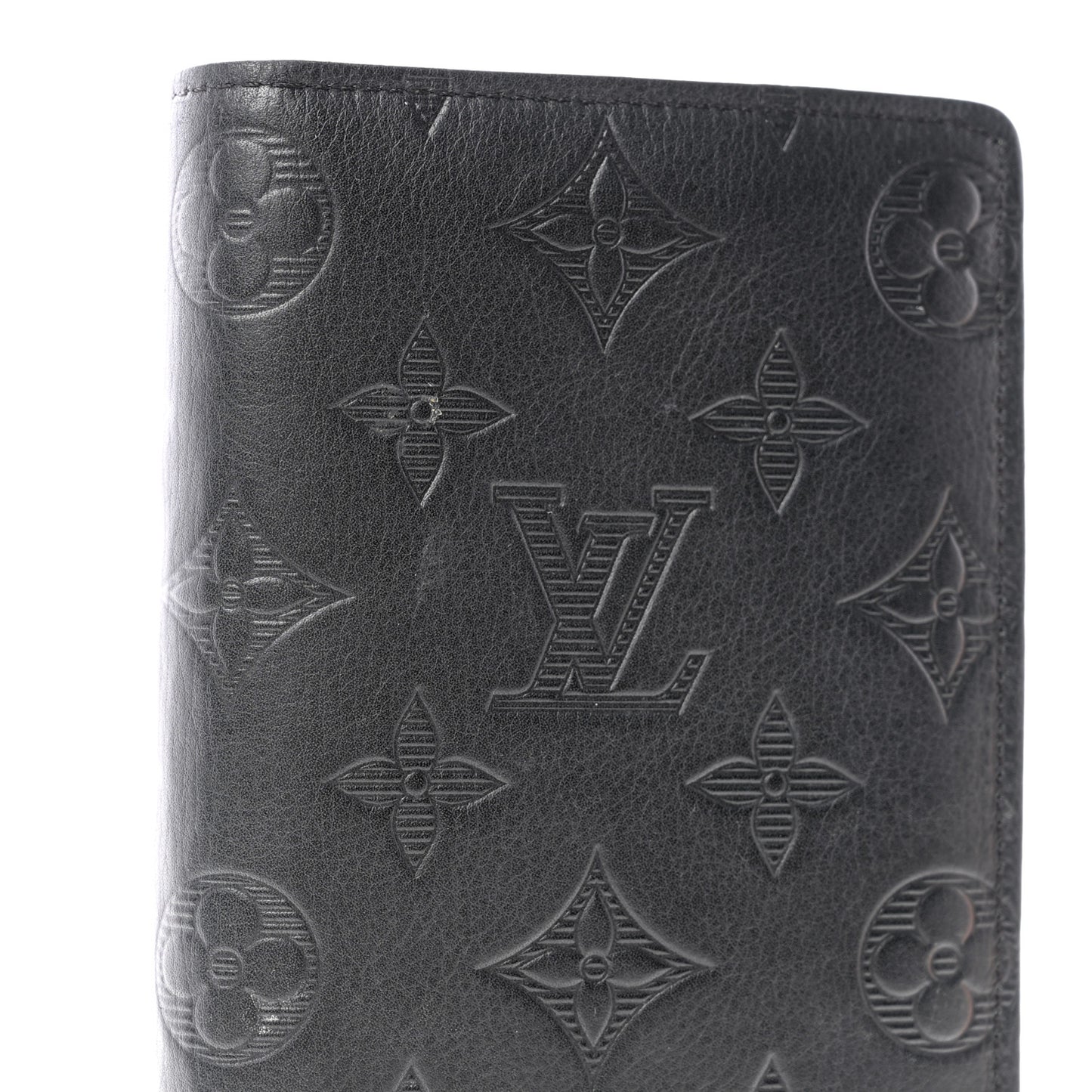 Calfskin Monogram Shadow Brazza Wallet Black