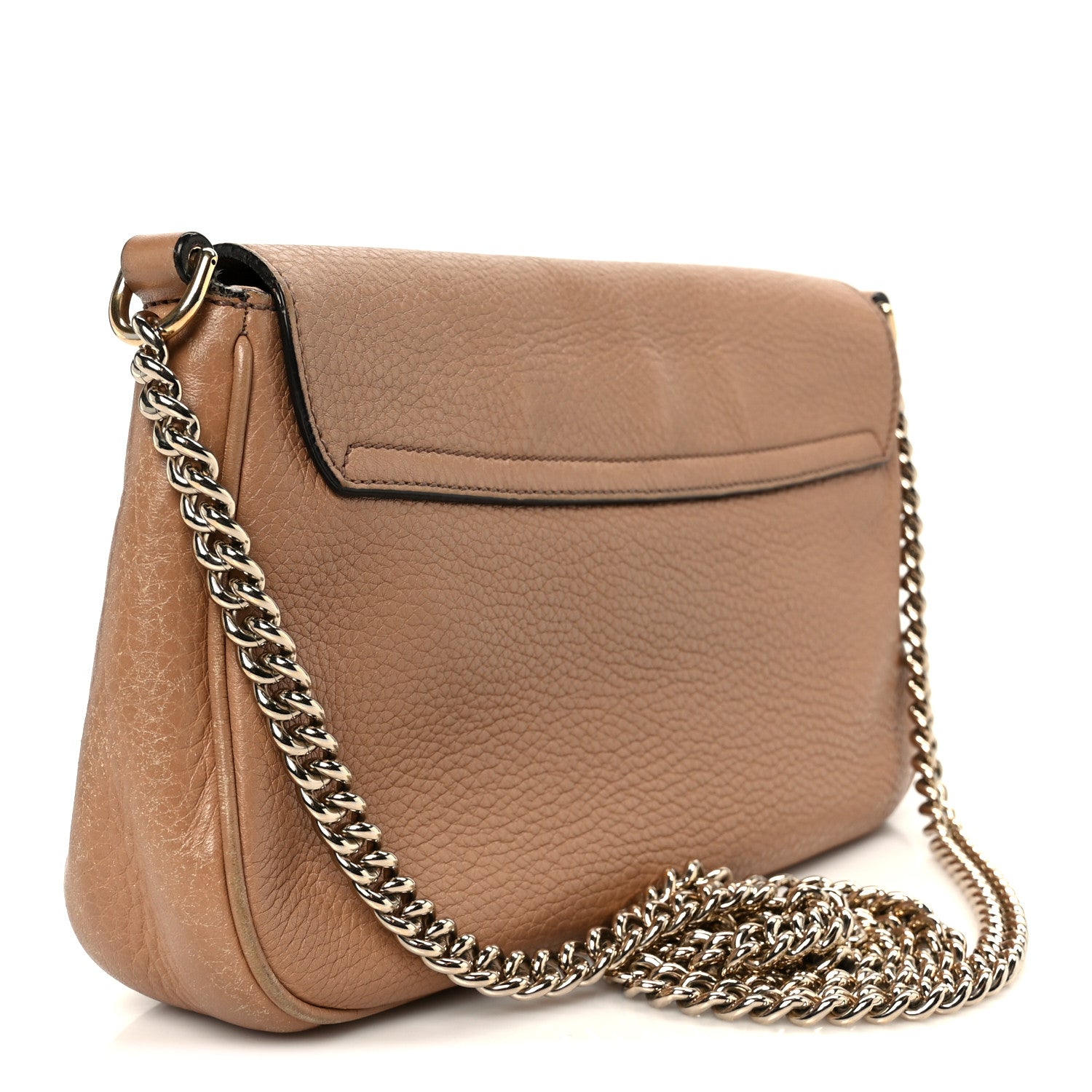 Gucci Pebbled Calfskin Medium Soho Flap Crossbody Camelia 3 of 12