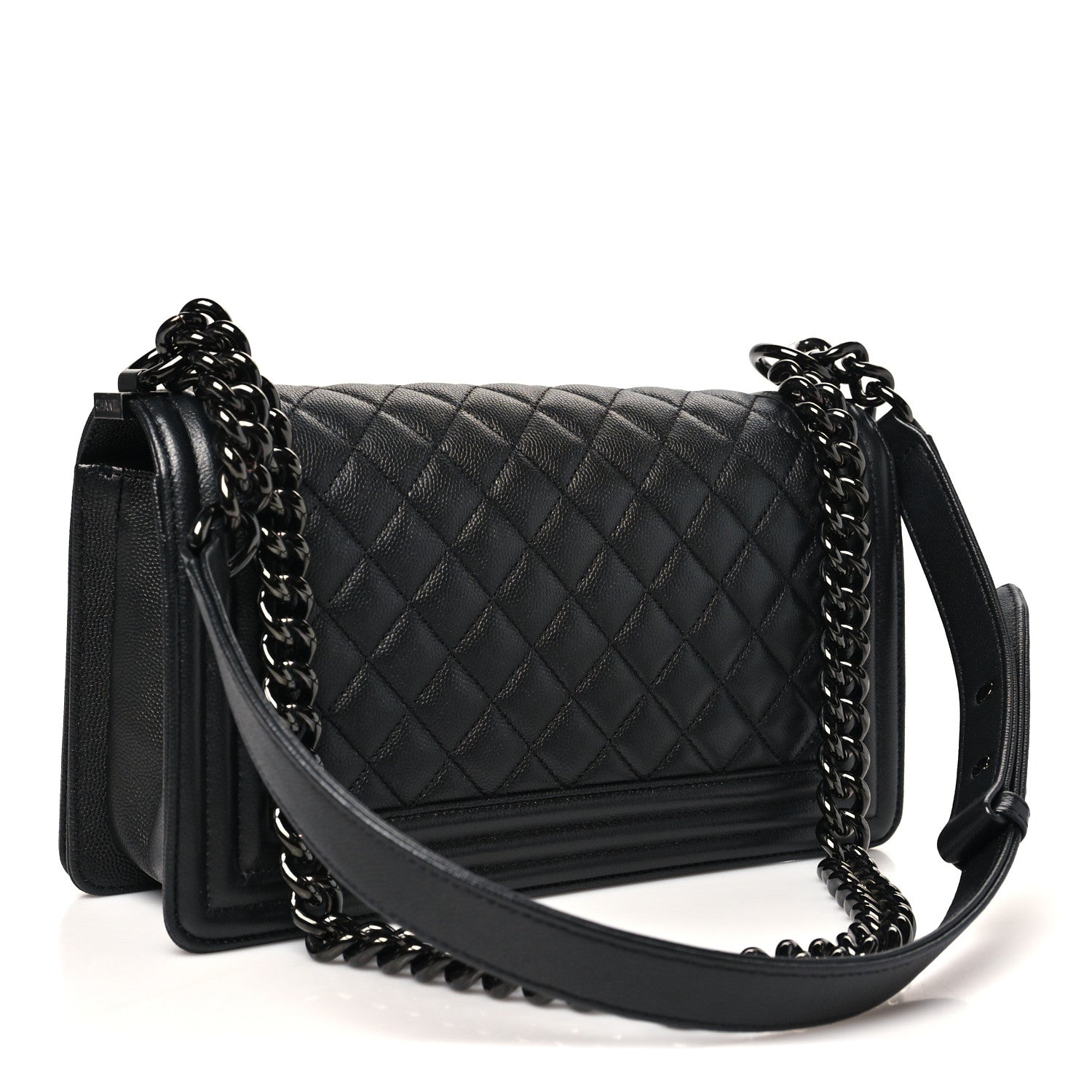 Chanel Caviar Quilted Medium Boy Flap So Black 3 of 10