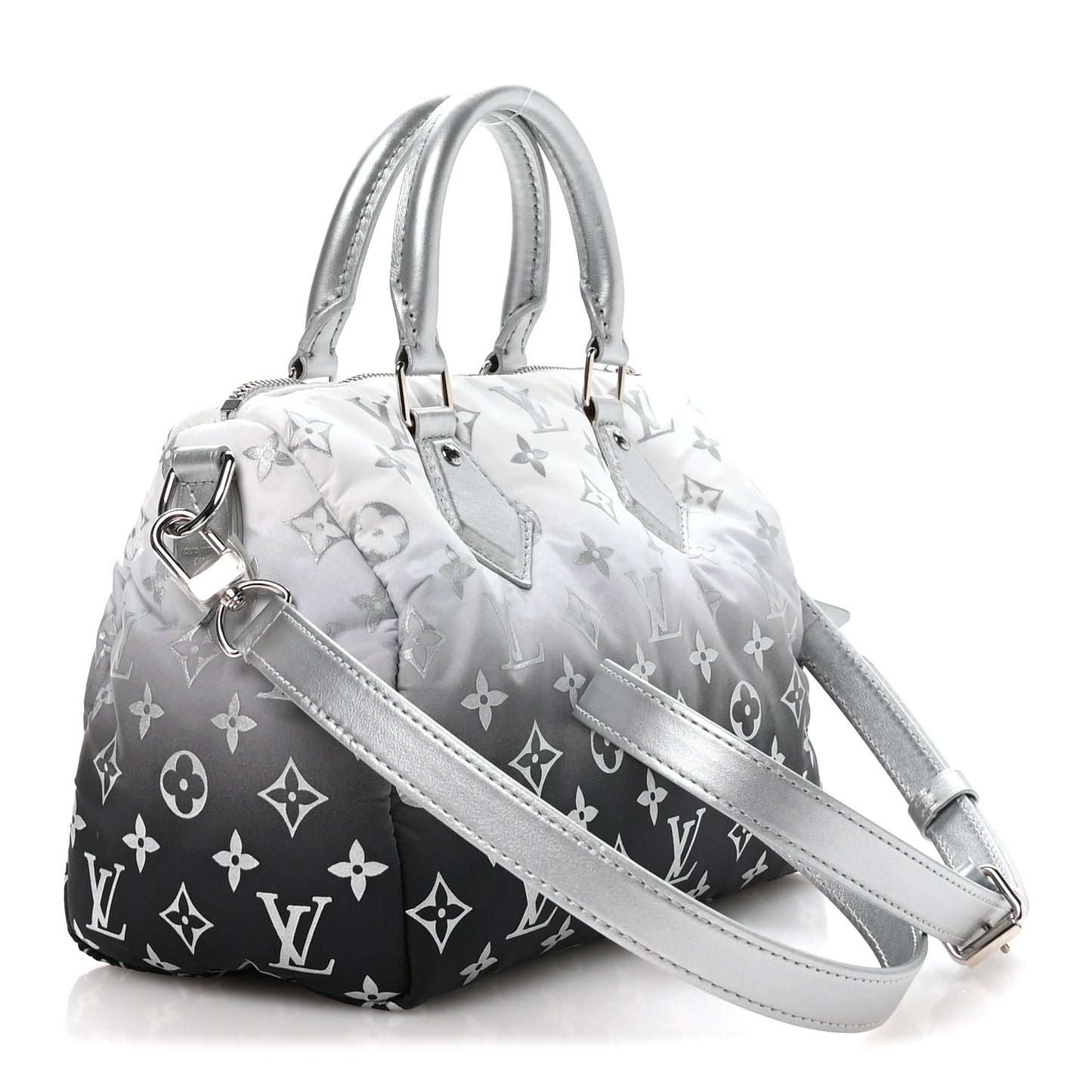 Nylon Monogram Gradient LV Snow Speedy Bandouliere 25 Frost