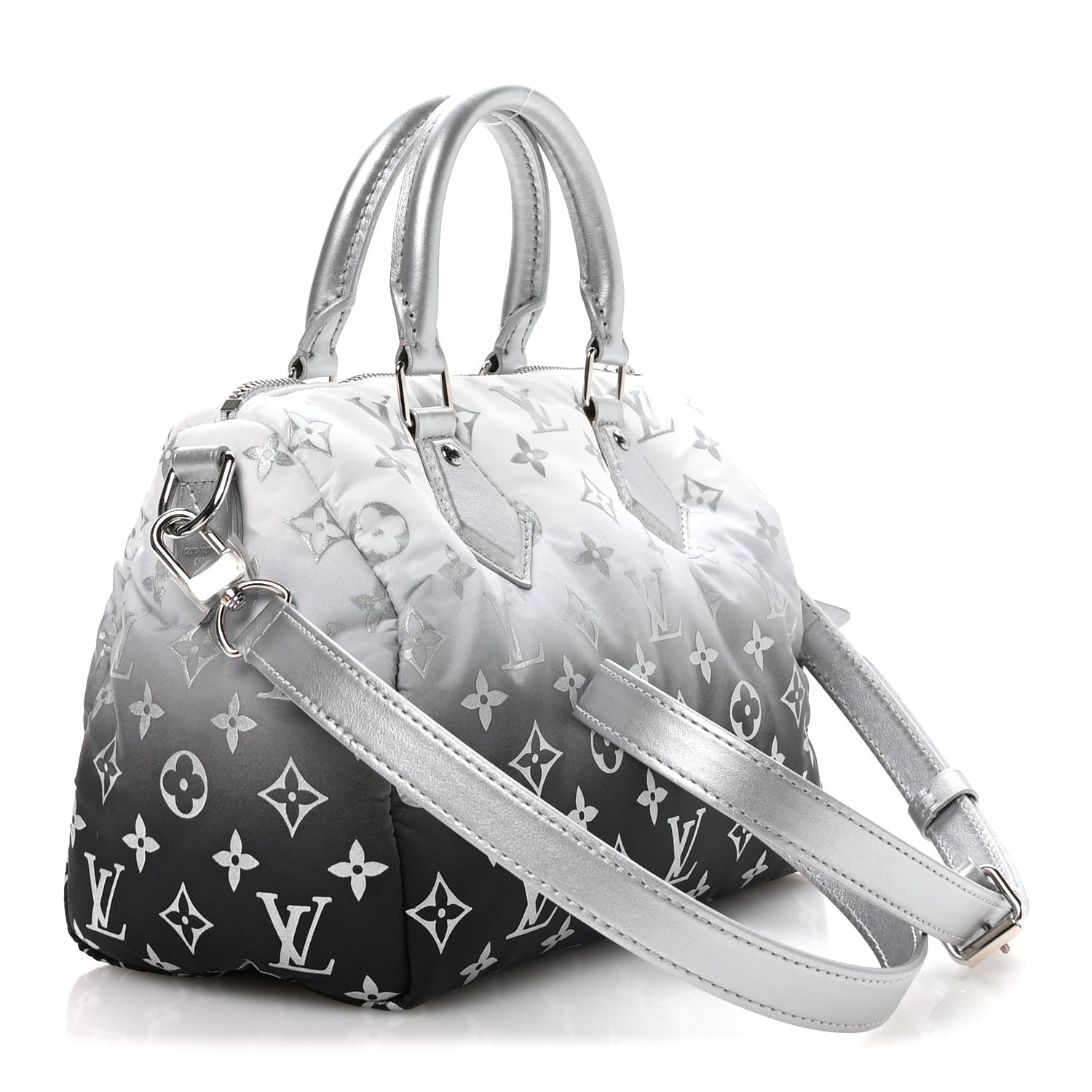 Louis Vuitton Nylon Monogram Gradient LV Snow Speedy Bandouliere 25 Frost 3 of 9