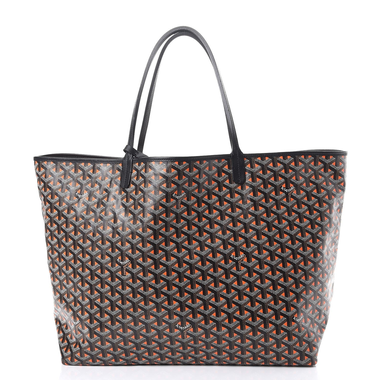 Goyard Goyardine Saint Louis Claire Voie GM Black Orange 2 of 11