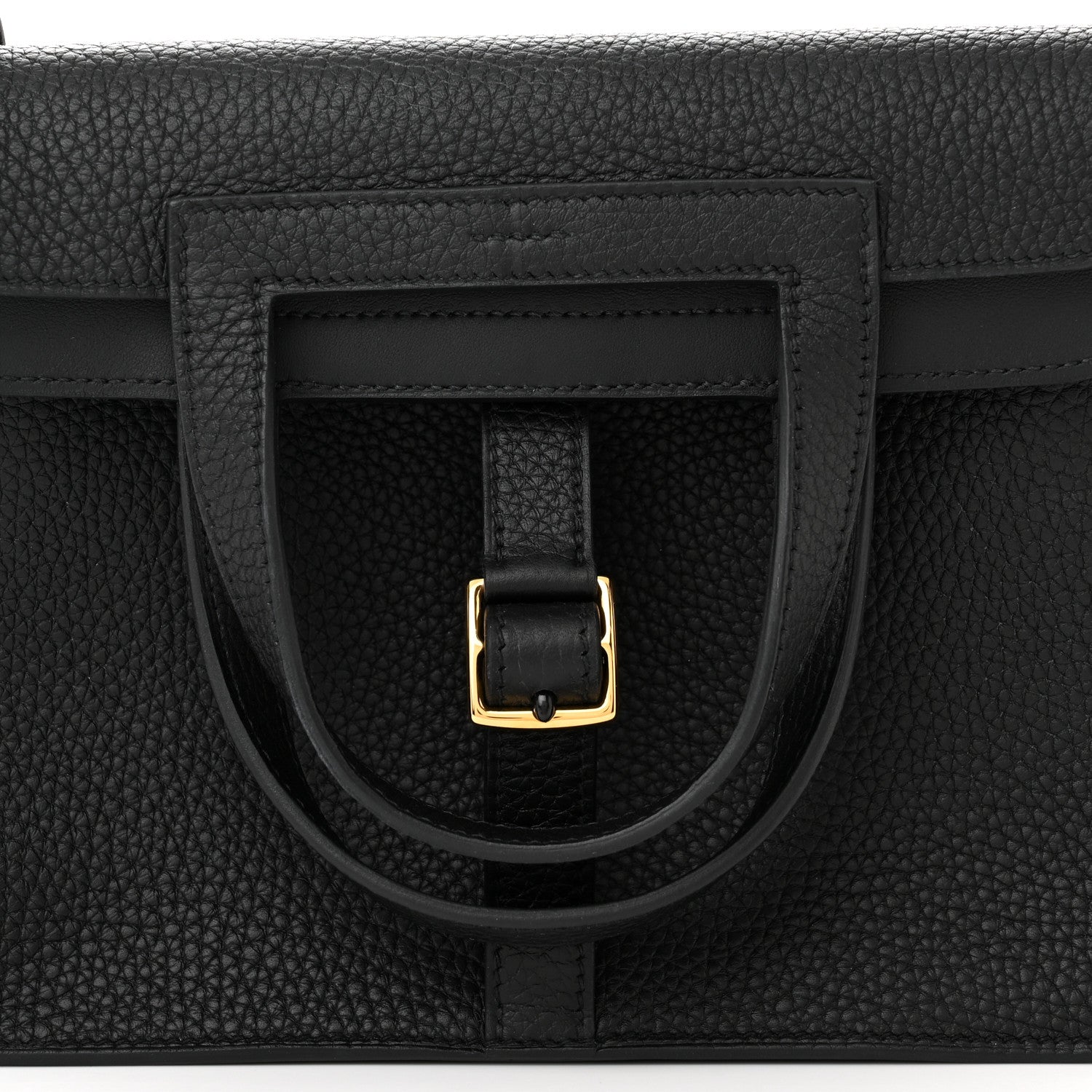 Hermes Taurillon Clemence Halzan 25 Black 3 of 11