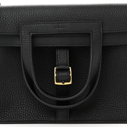 Hermes Taurillon Clemence Halzan 25 Black 3 of 11