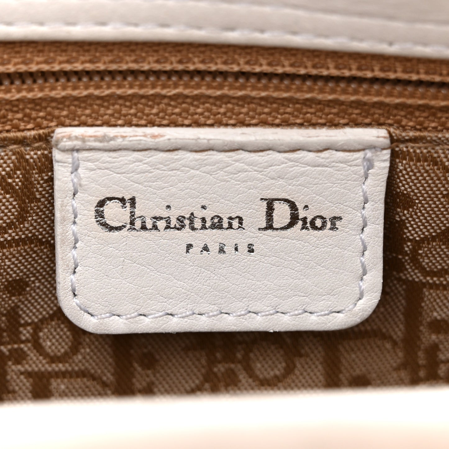 Calfskin Soft Lady Dior East West White
