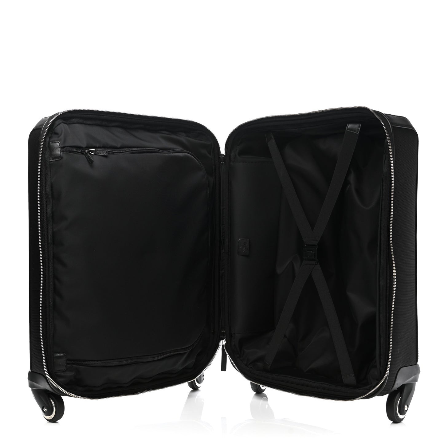 Techno Canvas Web Wheeled Carry-On Black