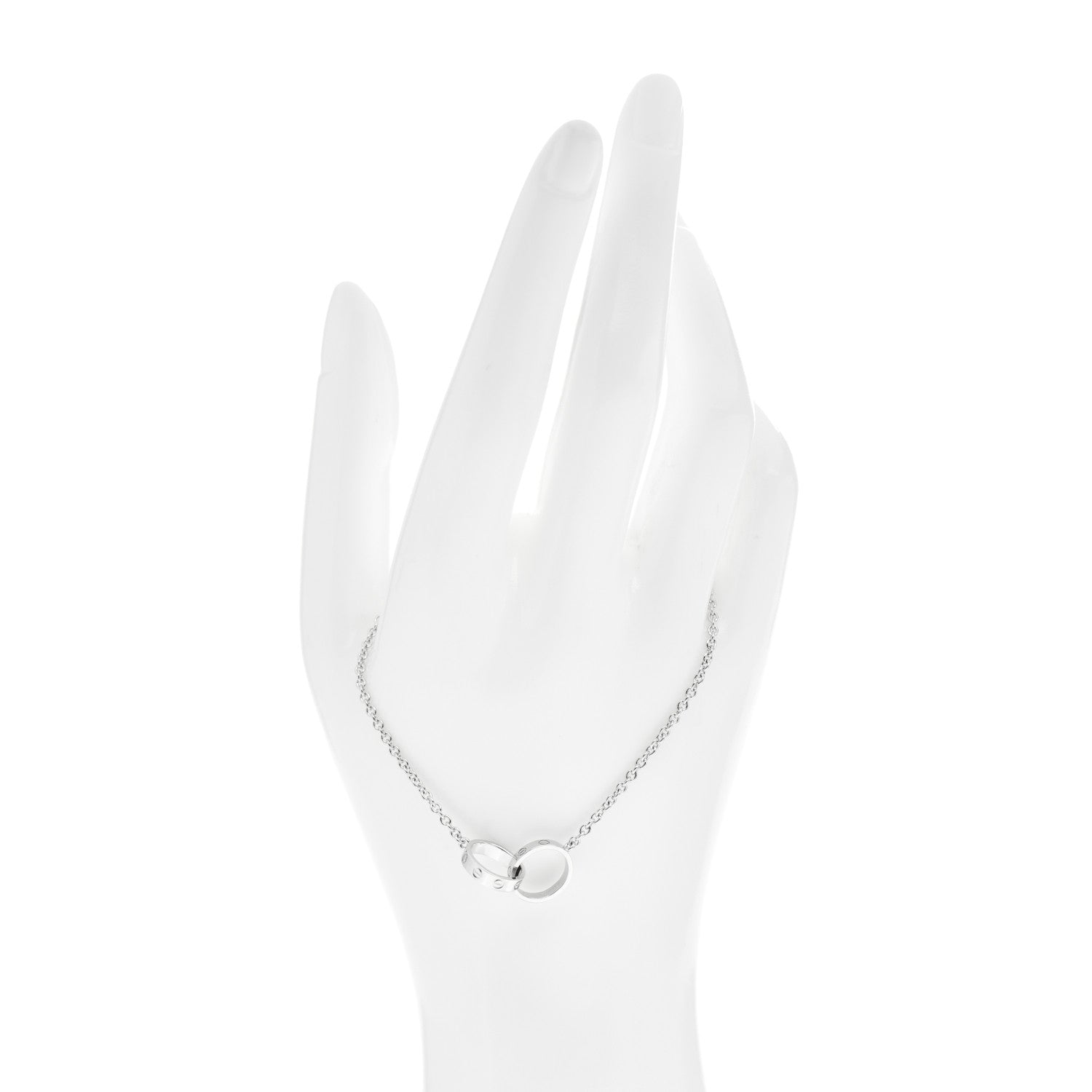 Cartier 18K White Gold Interlocking LOVE Bracelet 2 of 4