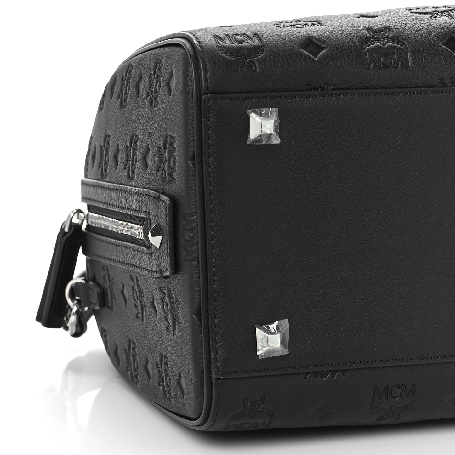 Calfskin Ottomar Monogram Essential Boston Bag Black