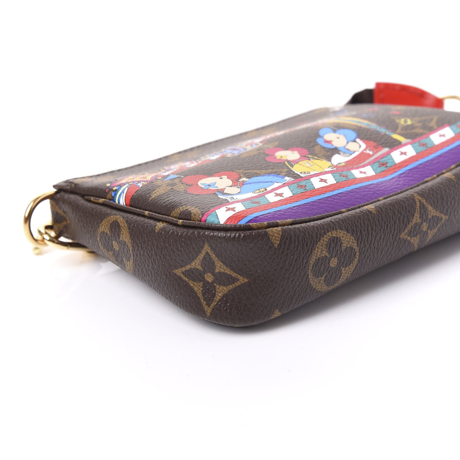 Louis Vuitton Monogram 2020 Christmas Animation Bumper Cars Mini Pochette Accessories Coquelicot 7 of 10