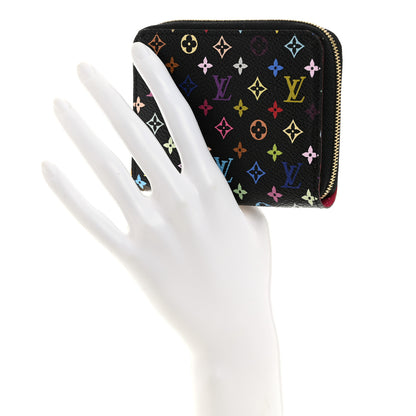 Louis Vuitton Monogram Multicolor Zippy Coin Purse Black Grenade 2 of 7
