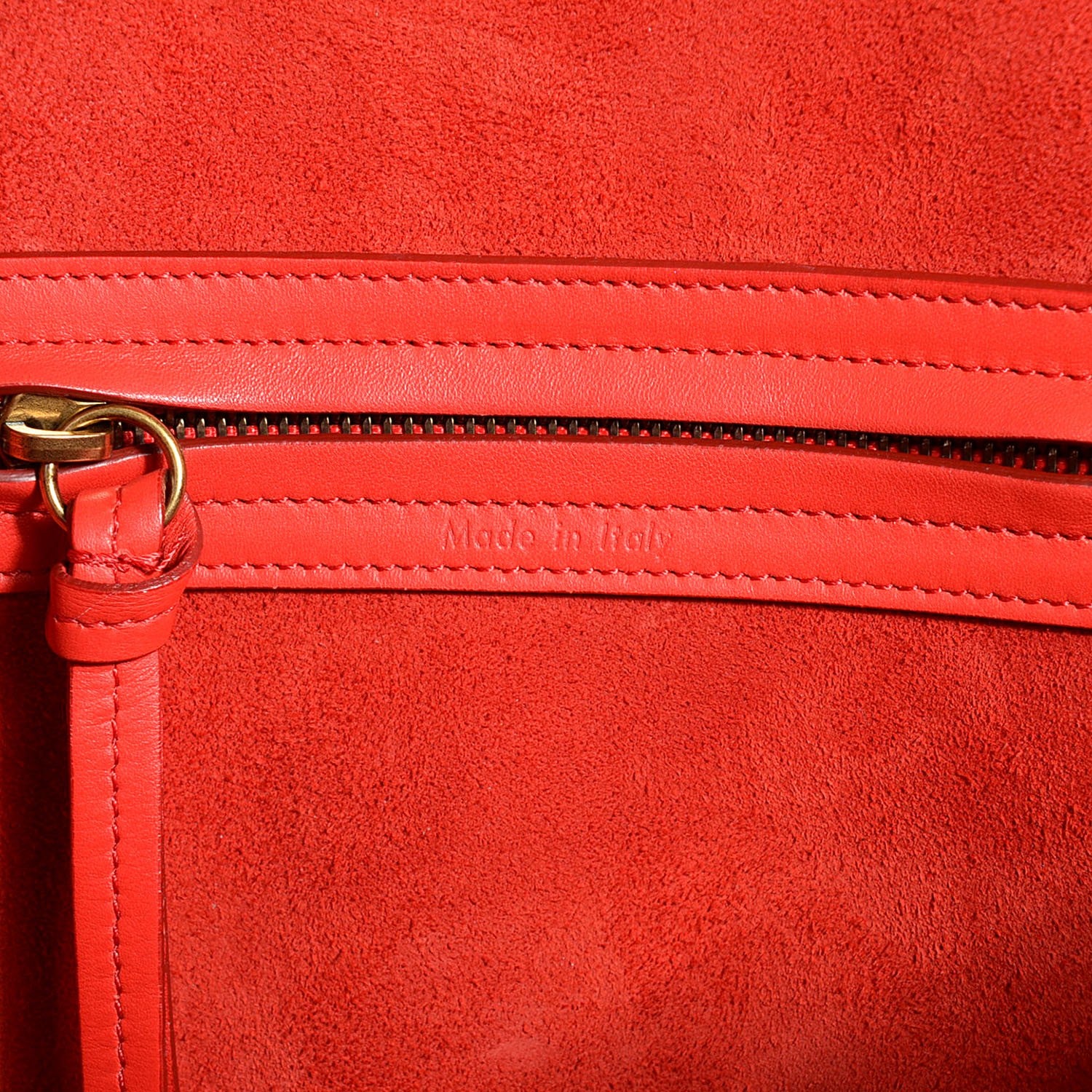 Celine Smooth Calfskin Medium Phantom Luggage Vermillion 6 of 8