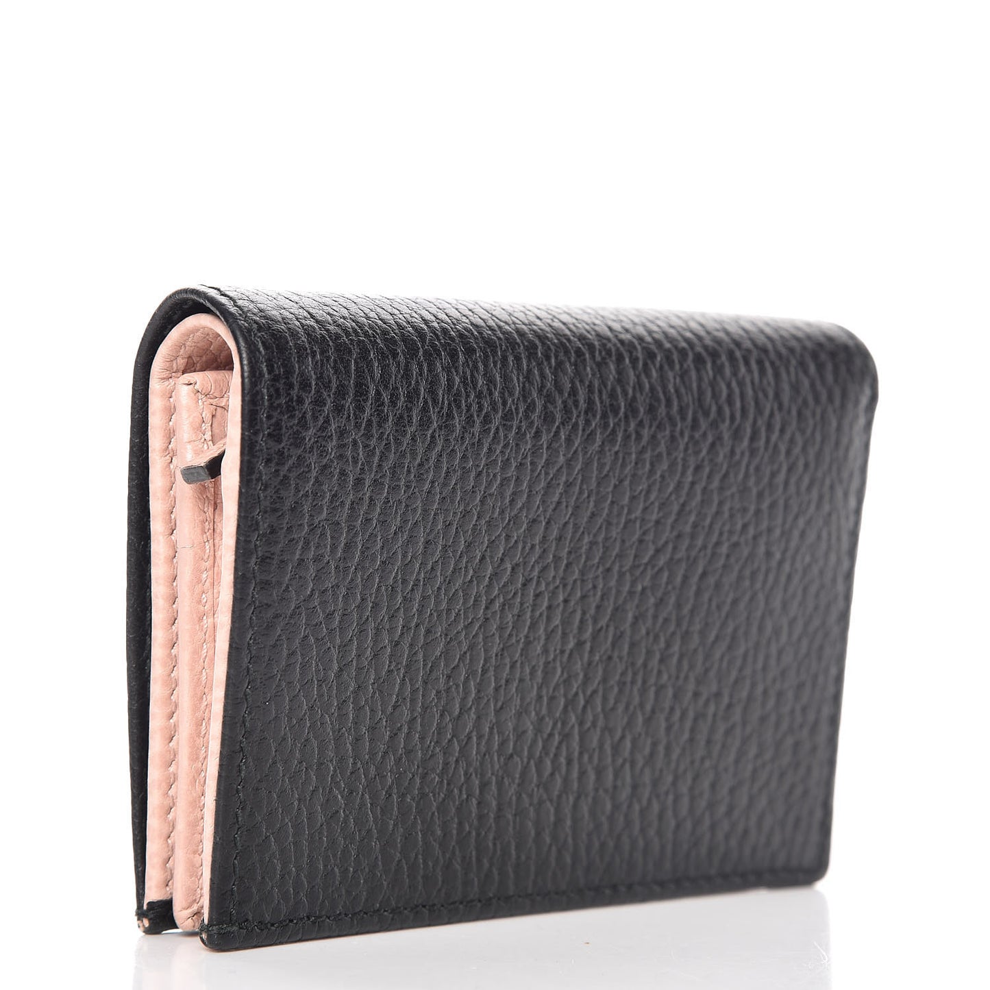 Calfskin GG Marmont Bow Card Case Black