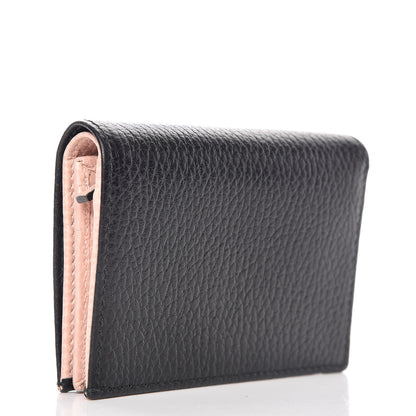 Gucci Calfskin GG Marmont Bow Card Case Black 3 of 9