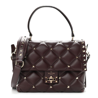 Valentino Garavani Nappa Medium Candystud Top Handle Bag Rubin 1 of 11