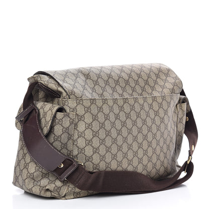 Gucci GG Plus Monogram Messenger Diaper Bag Dark Brown 3 of 13