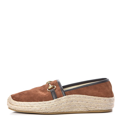 Gucci Suede Mens Horsebit Espadrilles 6 Cocoa 1 of 11