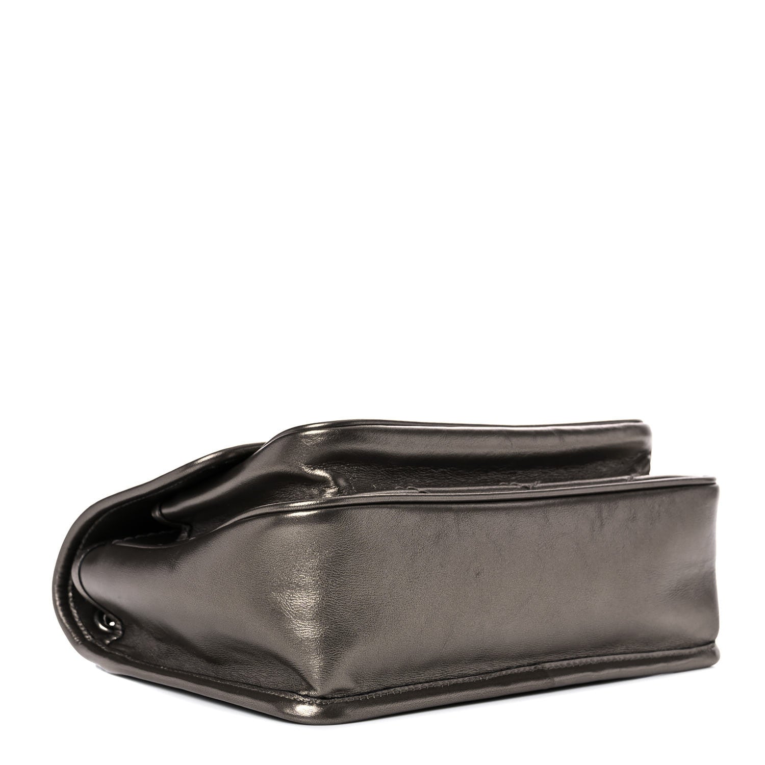 Saint Laurent Crinkled Calfskin Matelasse Monogram Baby Niki Chain Satchel Platinum 4 of 9