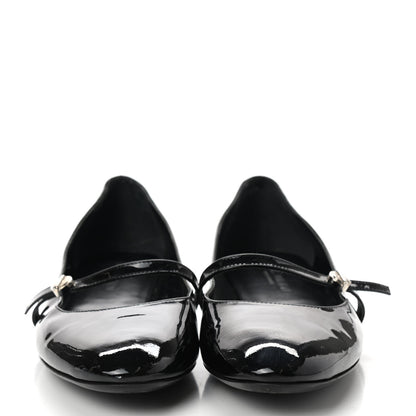 Louis Vuitton Patent Uniformes Ballerina Flat 38 Black 2 of 9