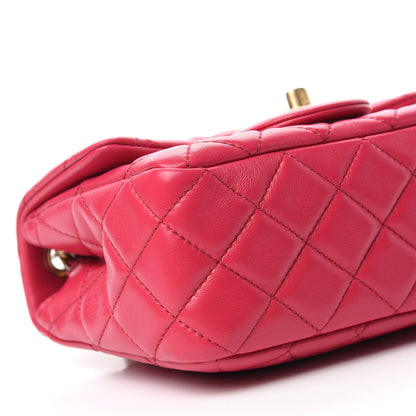Chanel Lambskin Quilted Mini Pearl Crush Flap Dark Pink 6 of 11