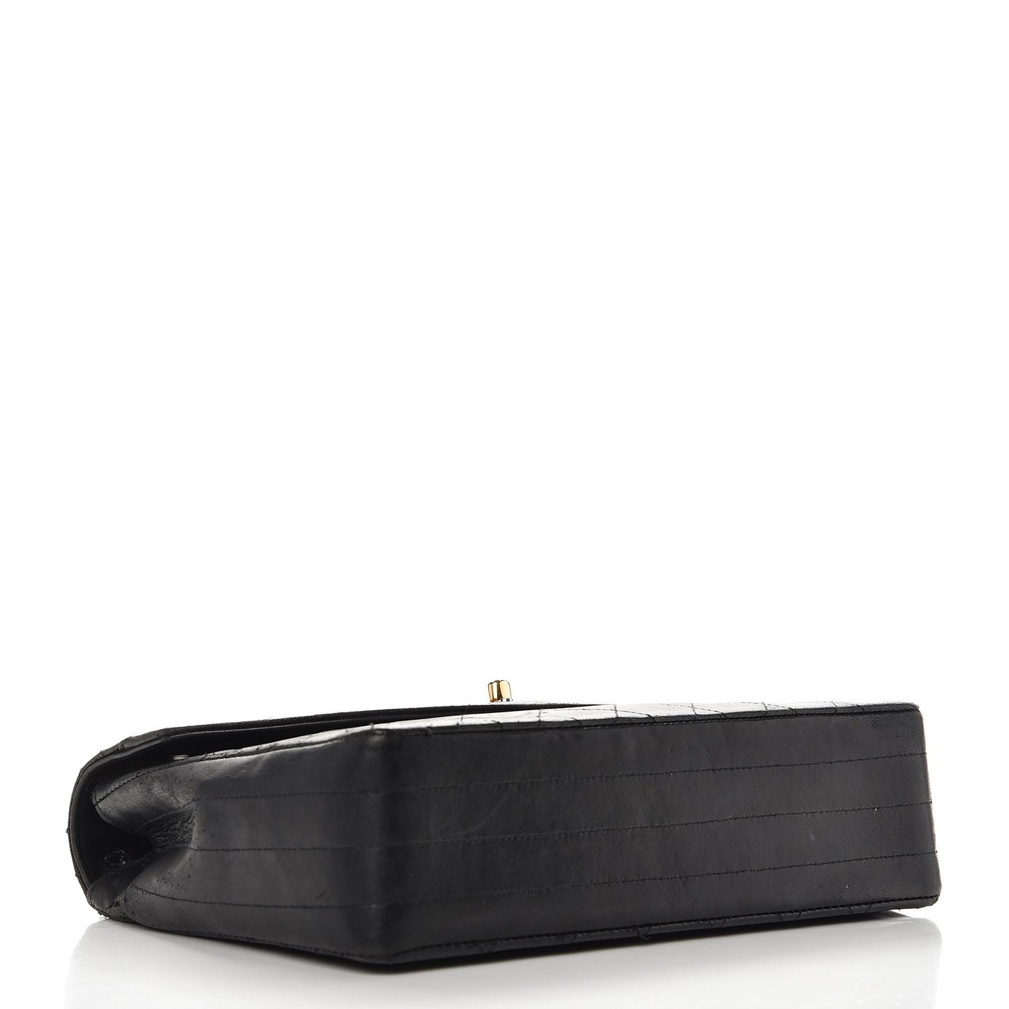Lambskin Quilted Medium Single Flap Black