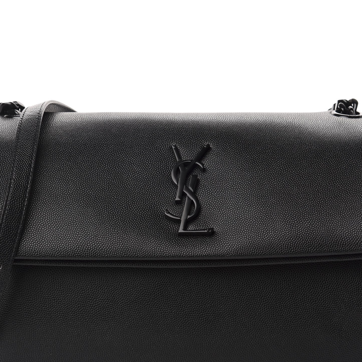Grain De Poudre Medium West Hollywood Monogram Fold-Over Black