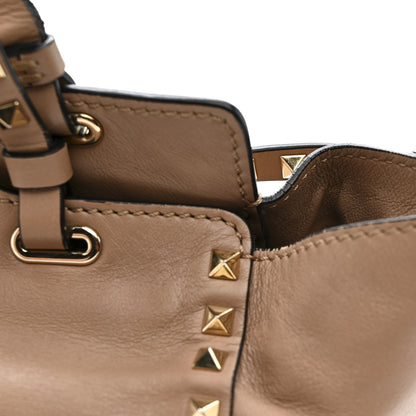 Valentino Garavani Vitello Small Rockstud Tote Beige 11 of 12