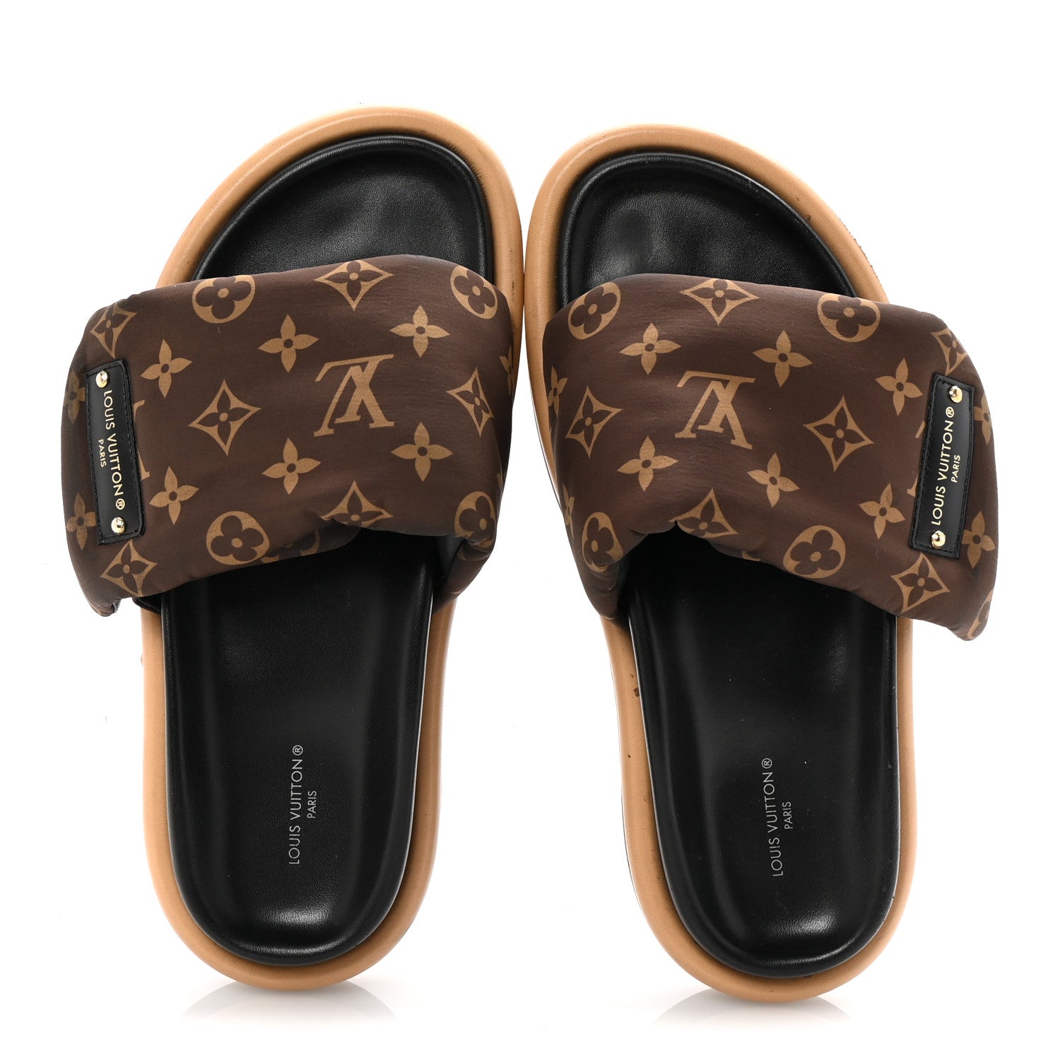 Louis Vuitton Nylon Monogram Pool Pillow Comfort Mule 39 Cacao Brown 2 of 9