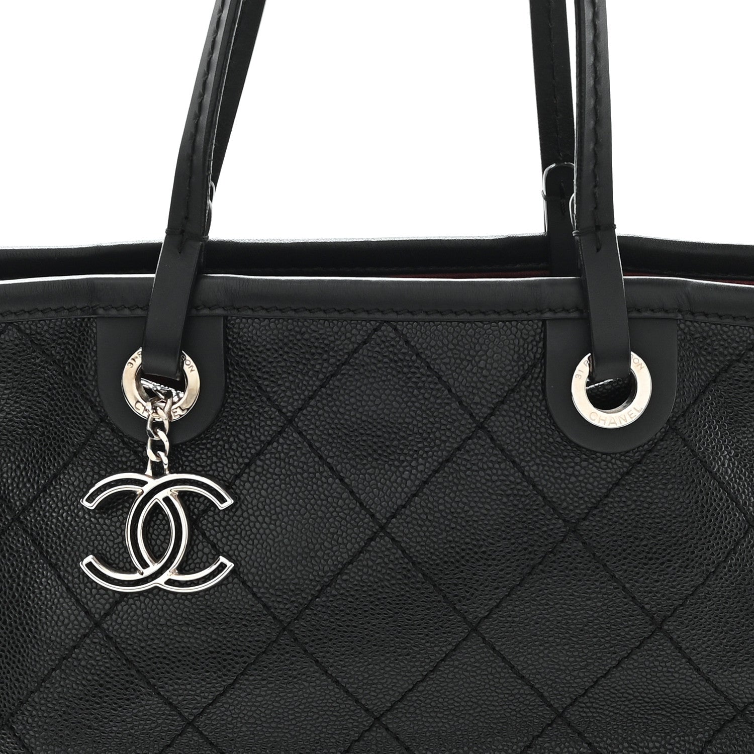 Chanel Grained Calfskin Shopping Fever Tote Black 9 of 11