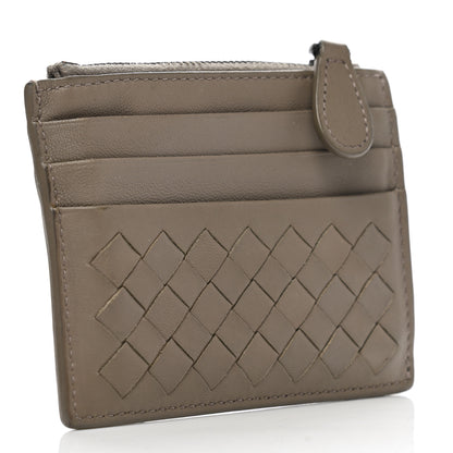 Bottega Veneta Calfskin Intrecciato Zip Card Holder Shadow 3 of 13