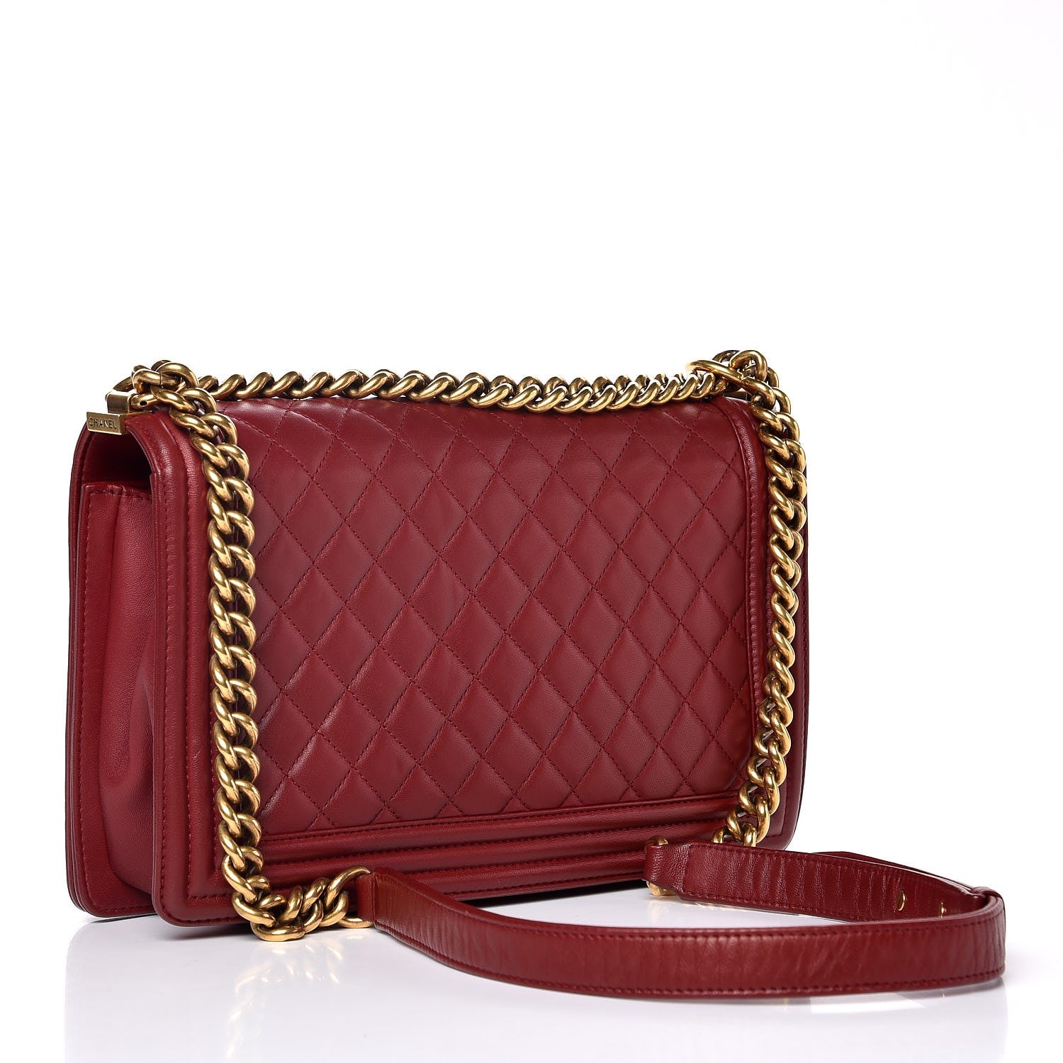 Chanel Lambskin Quilted New Medium Boy Flap Red 4 of 15