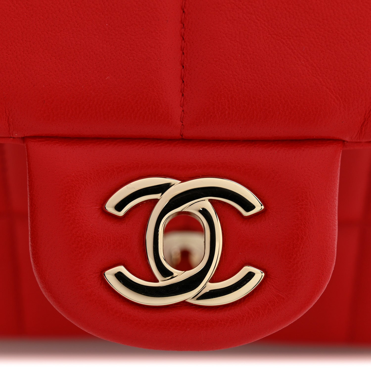 Chanel Lambskin Resin Crystal Square Quilted Monacoco Mini Flap Red 11 of 12