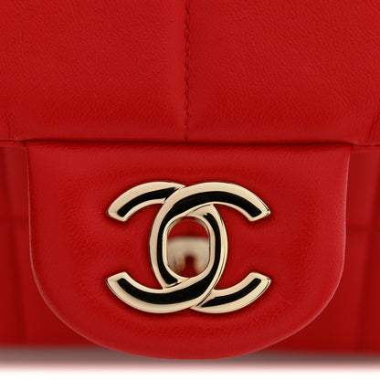 Chanel Lambskin Resin Crystal Square Quilted Monacoco Mini Flap Red 11 of 12