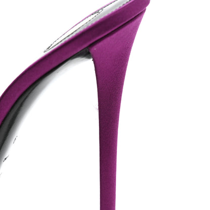 Saint Laurent Satin Goldie Mule Sandal 39 Cyclamen 10 of 10