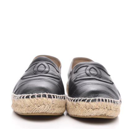 Chanel Lambskin CC Espadrilles 38 Black 2 of 12