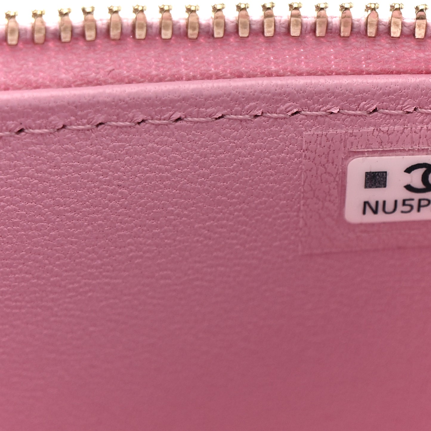 Lambskin Quilted Small Top Handle Vanity Case With Chain Pink