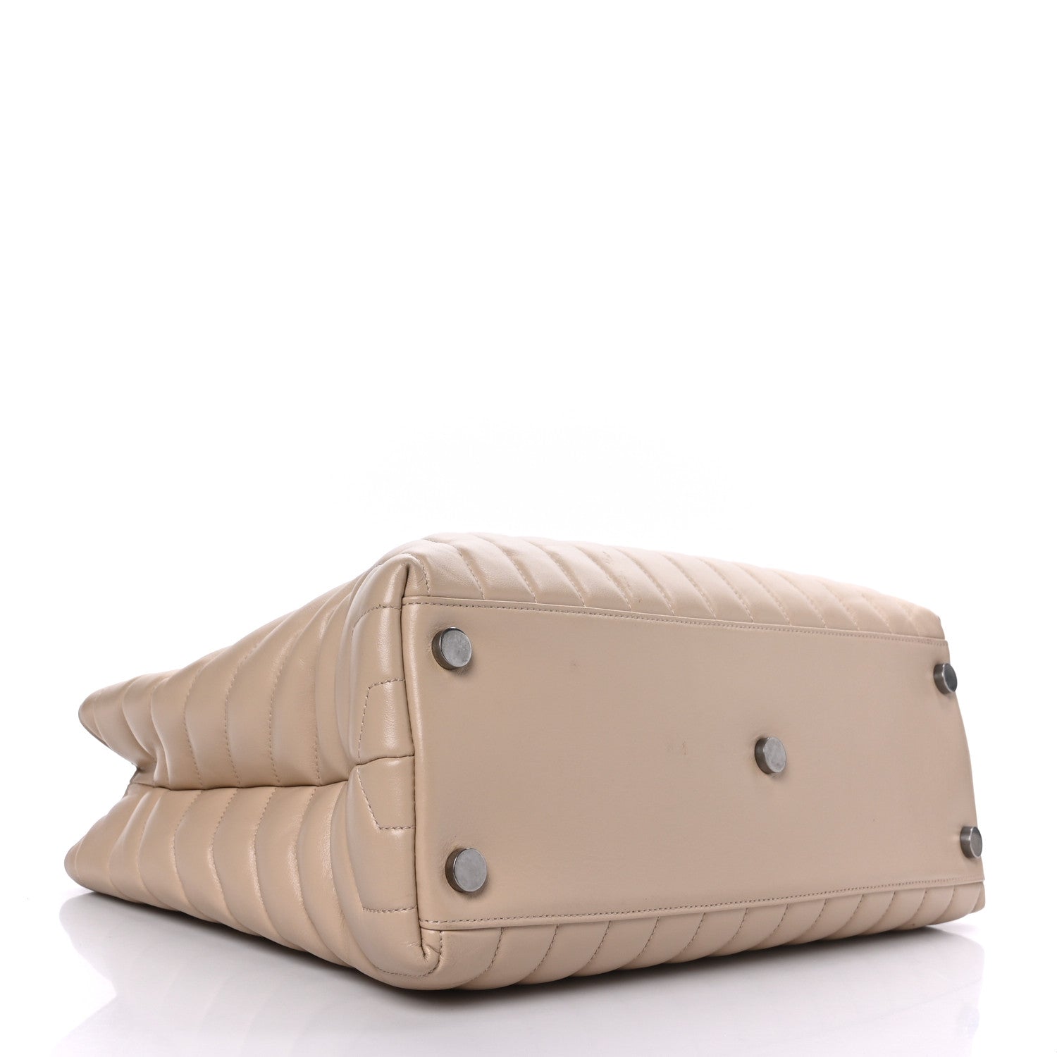 Saint Laurent Calfskin Y Quilted Monogram Large Loulou Shopper Nude Powder 4 of 10