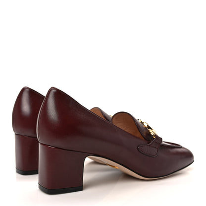 Gucci Malaga Kid Zumi Mid Heel Loafers 35 Vintage Bordeaux 4 of 8