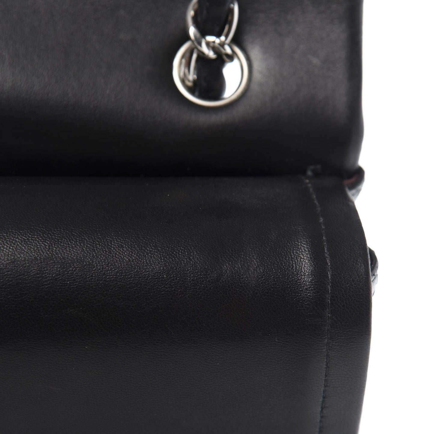 Lambskin Quilted Maxi Double Flap Black