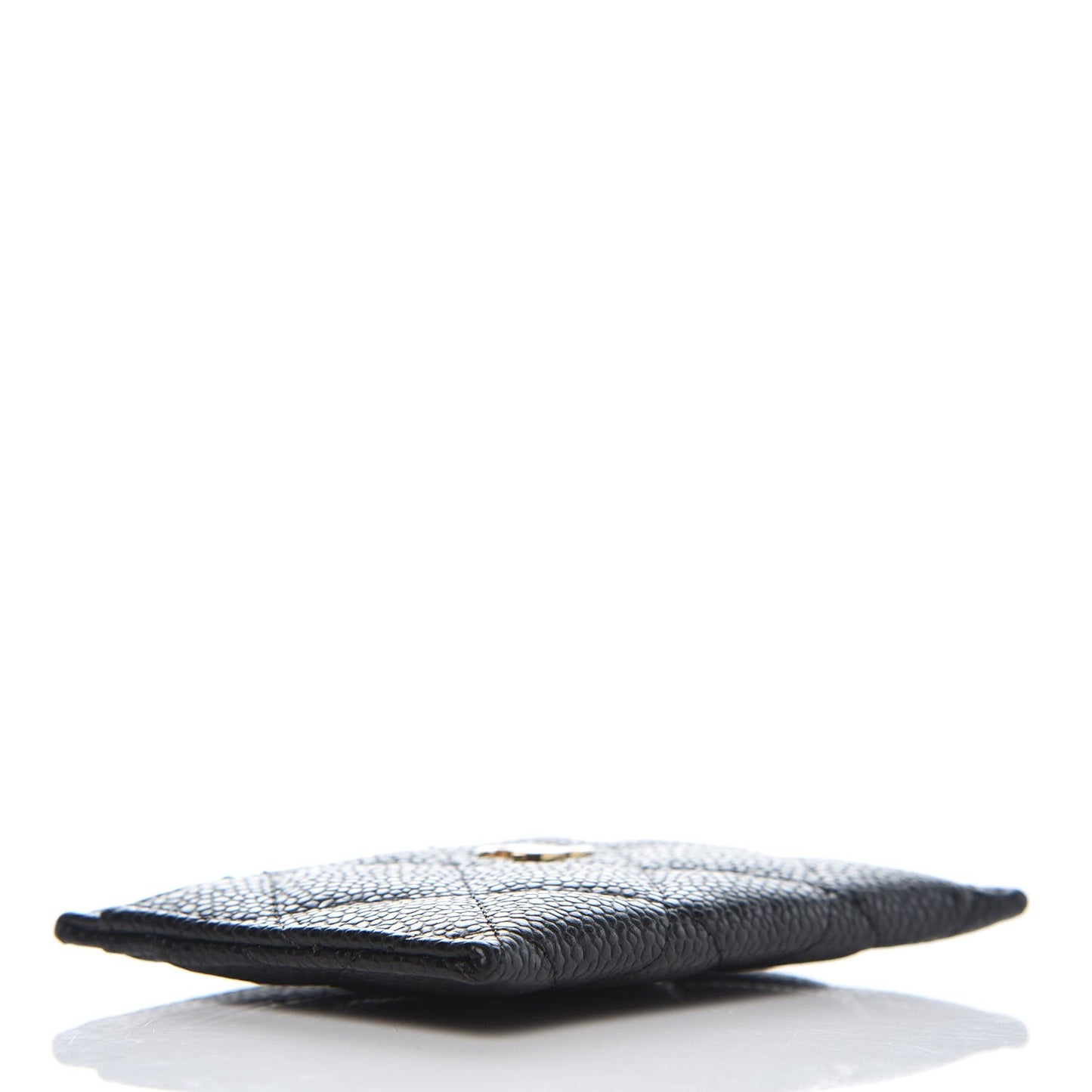 Caviar Quilted Card Holder Black