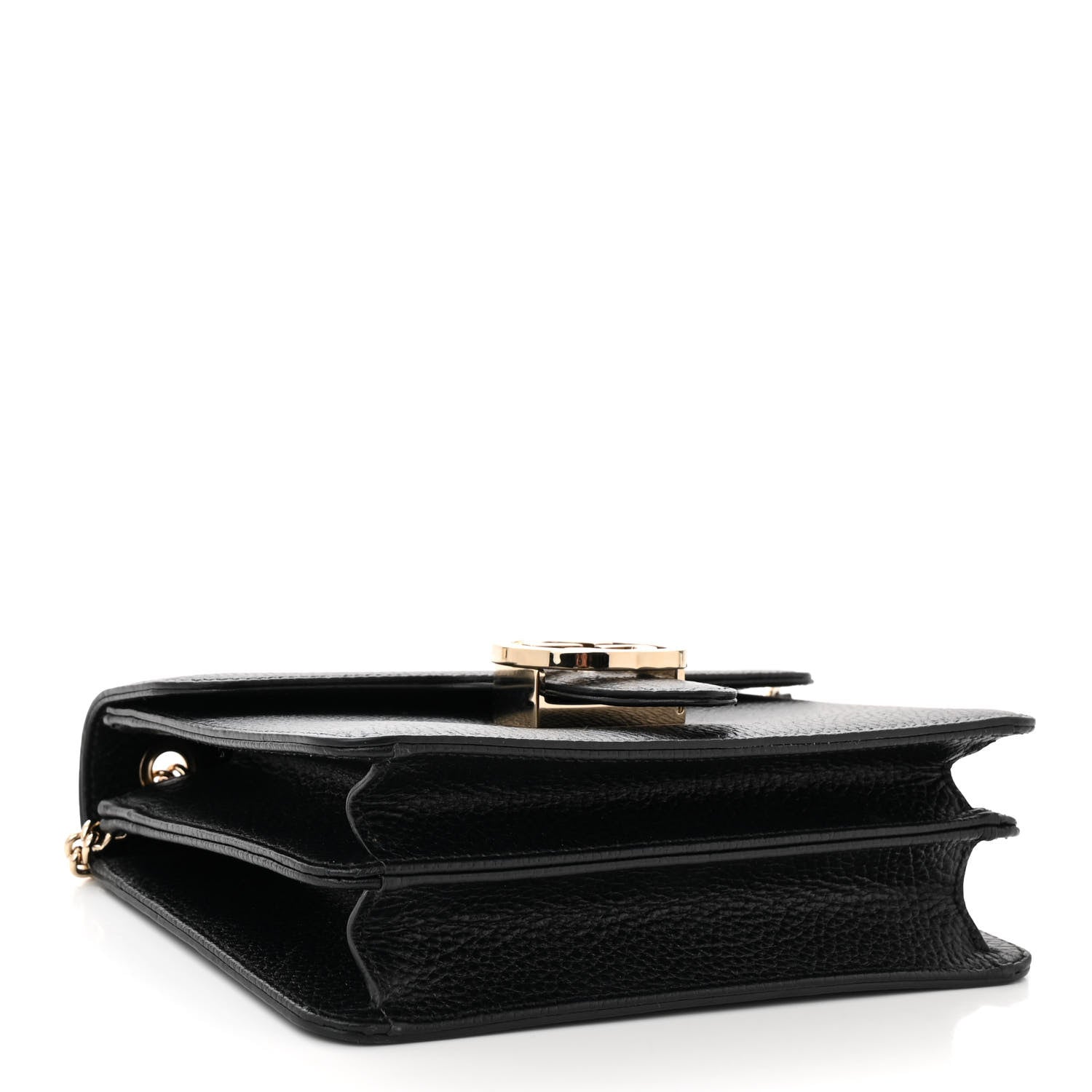 Gucci Dollar Calfskin Small Interlocking G Shoulder Bag Black 4 of 10