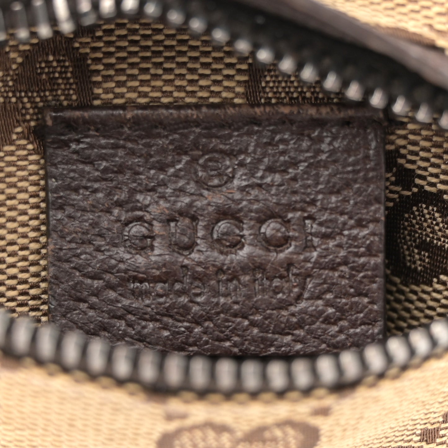 Monogram Web Belt Bag Dark Brown