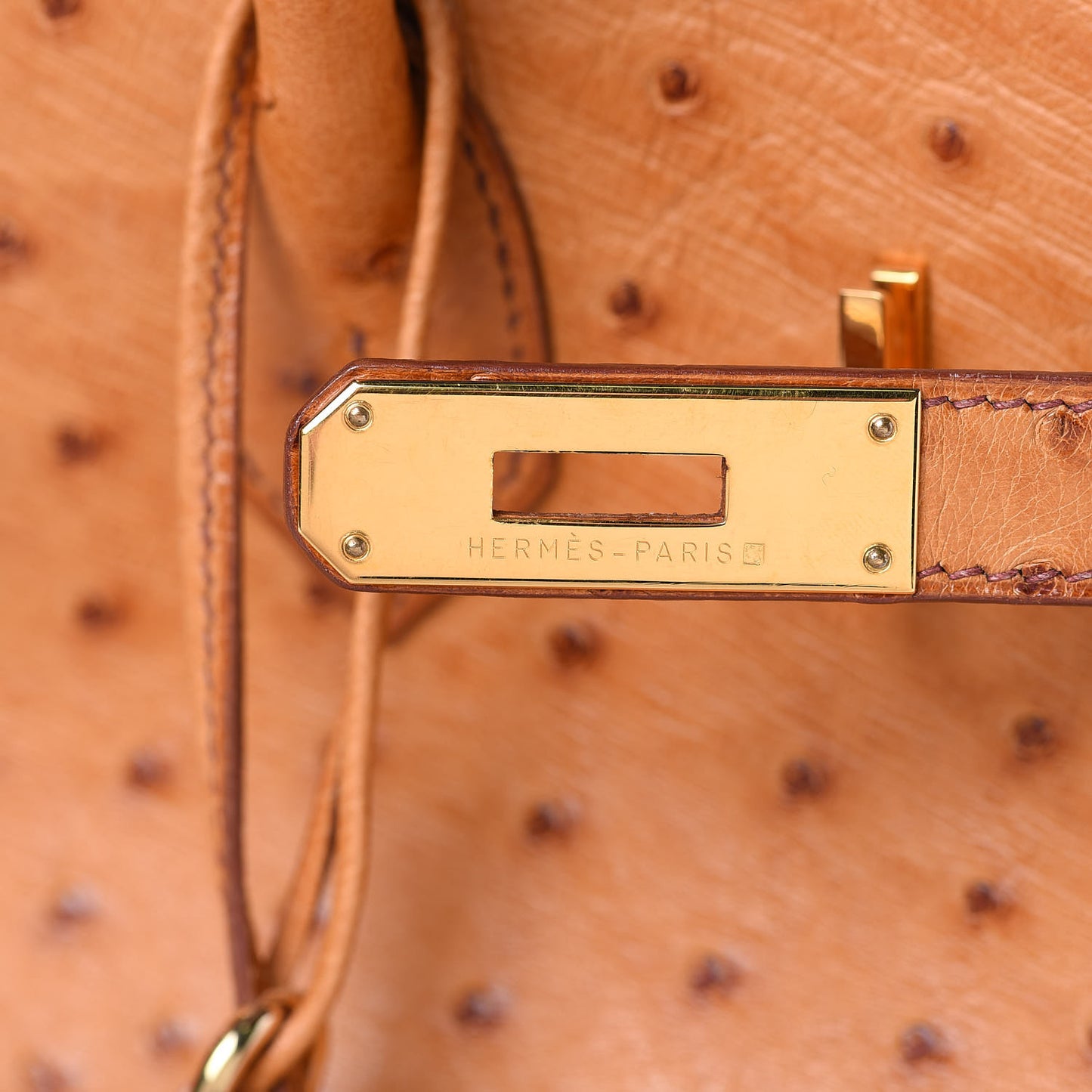 Ostrich Birkin 35 Gold