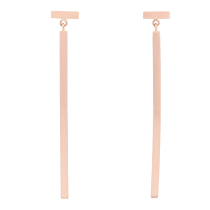 Tiffany 18K Rose Gold T Bar Earrings 1 of 5